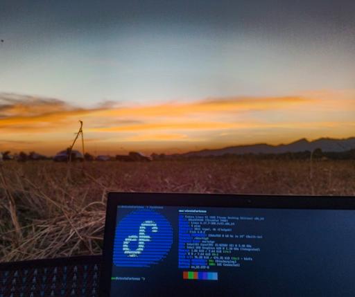 The ThinkPad And Sunset 2
